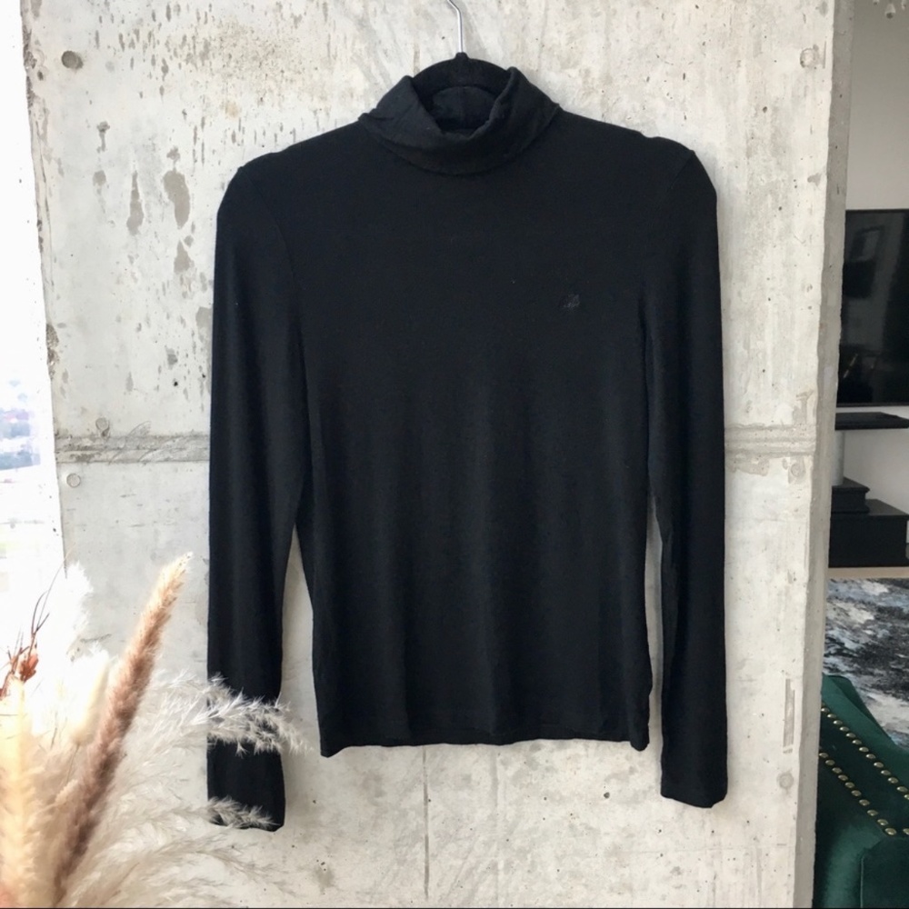 Lauren Ralph Laurent Black Turtle Neck Top S